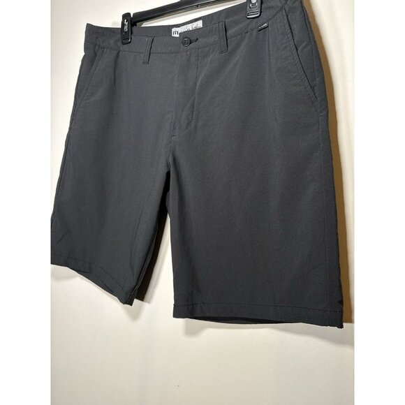 TRAVIS MATTHEW Wanderlust Golf Shorts Black Flat Front Size 36 - Picture 3 of 6